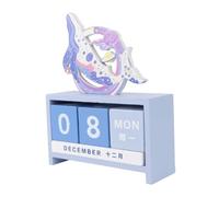 Operitacx Office Wooden Calendar Portable Desktop Calendar for Desk Decoration Lovely Pattern Design