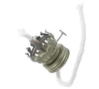 Operitacx Oil Lamp Chimney Holder Oil Lamp Replacement Burner Metal Base Aluminium Alloy Simple Structure Wick Holder Silver for DIY