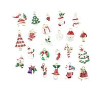 Operitacx Ornaments Deer Alloy Unique Material Including Shapes DIY 23pcs Christmas Pendant Charms for Making Santa Claus Snowman and Garland Decorations Jewellery for Party