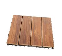 Operitacx Outdoor Interlocking Deck Tiles Flooring for Patio Balcony Garden Corrosion Wood with Easy Installation and Seasonal Storage Treated Wood Planks with Wax Oil Finish