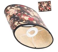 Operitacx Oval Bamboo Lamp Shade Rustic Woven Light Cover for Desk Floor Bedside Lamps Easy Installation Warm Gentle Glow for Home Hotel Decor