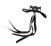 Operitacx Oversized Magnetic Hair Bow Clip Vintage Metal Bowknot Ribbon Black Versatile for Hairstyles Elegant Statement Hair Accessory for Holidays and Work