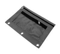 Operitacx Oxford Cloth Binder Pencil Pouch for Office Use Transparent Three Hole File Bag Organizer Multi Functional Document and Stationery Holder Gray Blinder Pocket for File Sorting and