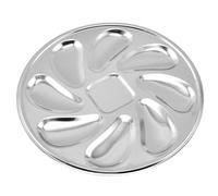 Operitacx Oyster Plate Simple Stylish Design Stainless Steel with Fine Polished and Rust Resistant Feature for Serving Seafood and Grilling, for Home and Restaurant Use for Home and