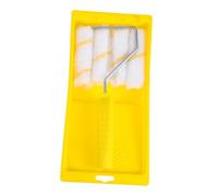 Operitacx Paint Roller Kit with Shed-Resistant Covers Brushes and Sponge Roller for Smooth Wall and Ceiling Painting Lightweight Handle Design Suitable for DIY Home Decoration and Renovation