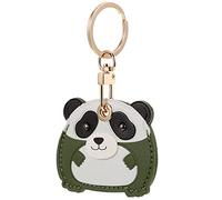 Operitacx Panda Shaped Pu Keychain Pendant Bag Hanging Decor | Green Access Card Cover, Cute Style for Luggage, Compact Rectangular Holder Key Ring