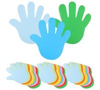 Operitacx Paper Cutouts and Fingerprint Shape Assorted Colour 72pcs, for 9pcs Per Pack Paper Material DIY Projects School Wall Decorations Classroom Art Supplies