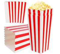 Operitacx Party Popcorn Containers for Entertainment Setting Paper Popcorn Boxes 15pcs with Striped Design Convenient Storage and Reliable Containment for Picnics and Movie Nights