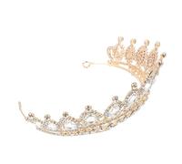 Operitacx Party Tiara Rhinestone Tiara Alloy Crown with Detail and Easy to Fix Decoration for Head for Bridesmaids and Role-playing Events