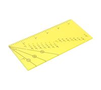 Operitacx Perforated Seam Ruler Yellow Quilting Measuring Tool Smooth Surface Stitching Ruler Tailor Craft Tool Compatible with Sewing Machines for Accurate Hemline and Seam Allowance