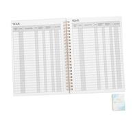 Operitacx Personal Checkbook Register Book Marble Light Red Portable Financial Manager for Tracking Balances Check Issuance Deposits and Expenses Lightweight Check Register for Organized