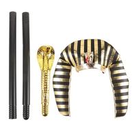 Operitacx Pharaoh Hat Snake-head Scepter Cosplay Accessory Set