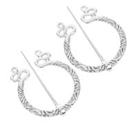 Operitacx Pin Set Intricate Wear-resistant Wear and Craftsmanship with Pins Cloak 2pcs Vintage Viking Brooch Zinc Alloy Medieval Design for Festive Celebrations and Everyday
