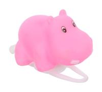 Operitacx Pink Animal Bike Handlebar Lamp for Button Battery | Simulation Hippopotamus Style, Detachable Base and Elastic Band, Pe Silicone Build, Easy Install, No Sound