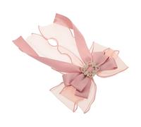 Operitacx Pink Bow Brooch Pin for Women with Unique Design, Made of Cloth and Zinc Alloy, for Securing Hats and Enhancing Outfits at Weddings and Birthdays