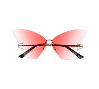 Operitacx Pink Gradient Frame Decorative Sunglasses for Women with PC Material and Chic Style, for Outdoor Activities and Beach Vacation Dress up Decor