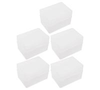 Operitacx Pipette Tip Box Organizer Compact 5pcs Plastic for Laboratory Sturdy White Test Tube Holder Improving Lab Efficiency Storage for Small and Research Facilities Laboratory Supplies