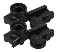 Operitacx Plastic Adapter Replacement Black 4pcs with Secure and Stable Fit Simple and Elegant Design for Splatter Balls Shooter Compatible with Other for Outdoor Games and Playtime