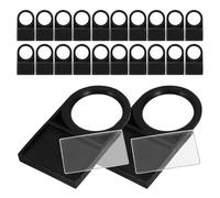 Operitacx plastic push button switch sign electrical switch notice board black 50pcs for 22mm round hole quick installation commercial environments