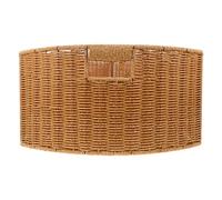 Operitacx Plastic Rattan Woven Triangle Corner Basket for Versatile Organisation with Elegant Design, Sturdy Plastic Metal Material, for Bedroom and Room Corners Storage and Convenient