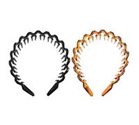Operitacx Plastic Wavy Hair Comb Headbands Chic and Fashion Accessories 2pcs Toothed Design for Hair Styling for Proms and Homecomings
