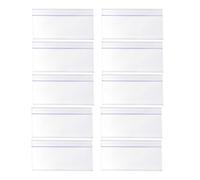 Operitacx Plastic Wire Shelf Label Holders 20Pcs Card Slot Long Edge Strip for Pharmacies and Supermarket Price Tag Display Stands