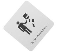 Operitacx Please Save Paper Sign, Caution Bathroom Alert Sign for Indoor Outdoor Restroom, Paper Conservation Message Board for Office and Home Use