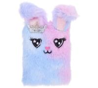 Operitacx Plush Notebook Rabbit Shaped Fluffy Writing Journal for Girls Portable Cute Stationery School Diary 4.3X3.3X0.8 Inches