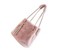 Operitacx Plush with Single Shoulder Carrying and Storage One-shoulder Bag All- Cross Body Bucket Bag Chic Handbag for Women for Every Day and Party Use