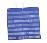 Operitacx Pocket Chart Oxford Cloth for Classroom with Multi Pockets and Pet Material Daily Schedule and Multilayer Design, Blue Portable Storage Organizer and Display Word Cards