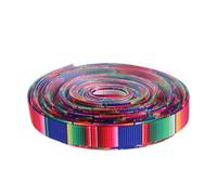 Operitacx Polyester Mexican Serape Ribbon with Vibrant Mexican-Inspired Patterns for Versatile Present Wrapping and Soft Comfortable Use for Weddings and DIY Party Decorations