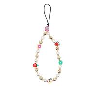 Operitacx Polymer Phone Strap Beaded Hanging Lanyard Lightweight Wrist Charm for Mobile Phones with Colorful Beads and Durable Design Easy Carry and Quick Find Accessory