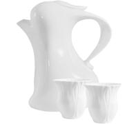 Operitacx Porcelain Teapot Tea Kettle and Cup Set with Large Capacity Suitable for Hot and Iced Tea