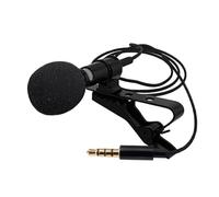 Operitacx Portable Clip-on Lavalier Microphone with Active Sound Collection Technology, Omnidirectional Condenser Mic Featuring 3.5mm Plug and 150cm Tpe Cable for K Song Recording