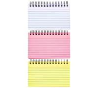 Operitacx Portable Colored Coil Notepad Multi-Function Writing Pad for Students Office Use 5 X 3 Inches Lightweight Spiral Notebook