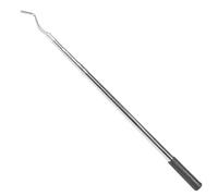 Operitacx Portable Disc Retriever Stick for Golf Disc with Adjustable Iron Pole and Reusable Hook Lightweight Silver