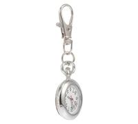 Operitacx Portable Hanging Pocket Watch Keyring Silver Glass Alloy Nurse