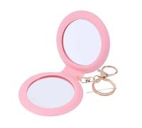 Operitacx Portable Mini Pocket Makeup Mirror for On-the-go Touch-ups with Double Sides and Pu Leather Frame, Compact Folding Cosmetic Mirror in Bathrooms or Travel, for Women