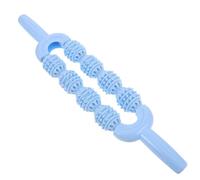 Operitacx Portable Plastic Running Massage Stick for Leg Muscles and Back with Spiky Rollers for Deep Tissue Relief Suitable for Yoga Exercises at Home Or Studio for Runners and Athletes