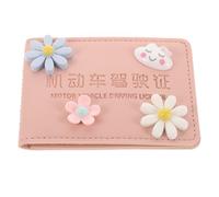 Operitacx Portable Pu Leather Driver License Sleeve for Travel and Home Use, Unique Creative Folding Car Cards Sleeve Providing Protection Against Damage and Wear Random Color