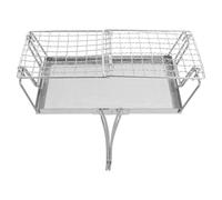 Operitacx Portable Stainless Steel Camping Bread Toaster with Detachable Foldable Rack, Square Japanese Style Baking Wire Rack for Outdoor Camping and Picnics