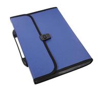 Operitacx Portable Superb 12 with Folder Pockets Expanding File A4 and Secure Buckle Closure, Made of Sturdy PP Material, Includes Carry Handle and Document Strap, for School and Office Use