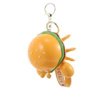 Operitacx Portable Transformable Crab Keyring Hamburger Keychain Charm Plastic for Present Goodie Bag Fillers Novelty Simulation Food Playset