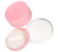 Operitacx Powder Puff Container Loose Powder Container Portable Lightweight Synthetic Sponge Case with Lid Easy to Carry Flying Travel Use