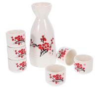 Operitacx Practical Sake Pot Sake Serving Containers Japanese Style Ceramic Wine Serving Set with Comfortable Hand Feel Delicate Design for Restaurant and Tea House Random Style