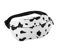 Operitacx Practical Women Crossbody Chest Bag with Adorable Cow Pattern Design, Non-slip Polyester Material, Plush Lamb Wool Texture, for Casual Daily Use and Outdoor Activities Random Color