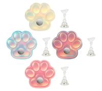 Operitacx Press on Nails Display Stand Painting Stand Base Nail Holder 4pcs Resin Magnet Cat Paw Shape Securely for Creating French Tips Beginner Professional Random Color