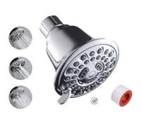Operitacx Pressure Booster Shower Head Abs Plastic Small Adjustable Nozzle for Home Hotel Bathroom Water Saving High Pressure Rainfall Shower Hall Use