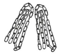 Operitacx Prison Chains Adjustable Length Plastic Realistic 2pcs Silver Scary Halloween Costume Chains with Creepy Appearance for Halloween Party and Cosplay for Haunted House Decor