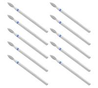 Operitacx Professional Cuticle and Bits Manicure for 10pcs Nail Drill Silver Diamond Material Grinding Head with Easy Cleaning Removing Features Premanicure Treatments Suitable